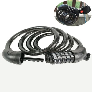 1pc 5 Digit Combination Password Gate Fence Bicycle Cable Chain Lock 40'' Length - Picture 1 of 17