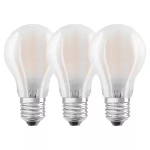 OSRAM LED E27 FROSTED FILAMENT LIGHT BULB 100W GLS ES - 3 PACK - WARM WHITE - Picture 1 of 9