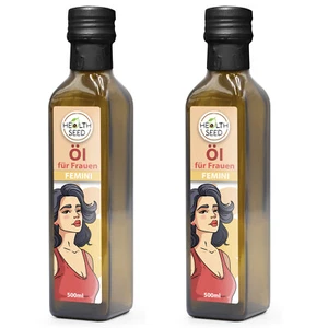 2x500ml Femini Öl für Frauen Health Seed® - Ungefiltert Kaltgepresst - Bild 1 von 3