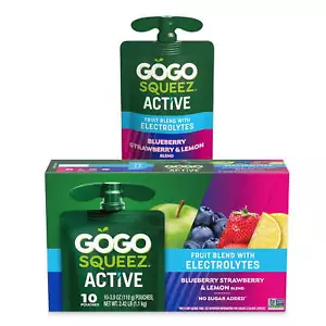 Active Fruit Blend with Electrolytes, Blueberry Strawberry Lemon, 3.9 oz/10ct - Picture 1 of 6