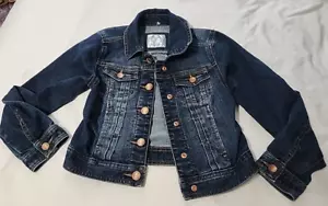Justice Girls Sz. 8 Blue Jean Denim Jacket - Picture 1 of 9