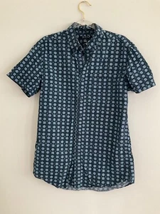21 Men Classic Short Sleeve Button Shirt XS - Navy Blue - Picture 1 of 3