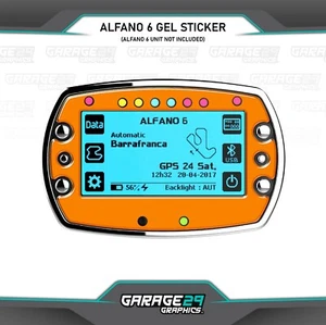 Fluro Orange Alfano 6 Gel Kart Lap Timer Aufkleber - Bild 1 von 1