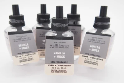 (5) Bath & Body Works White Barn Vanilla Musk Wallflower Refill Bulb 0.8oz - Image 1 of 4