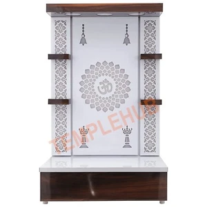 Holztempel mit LED-Leuchten | Maßgeschneiderter Tempel | Holzmandir | Puja Ghar | Mandap - Bild 1 von 6