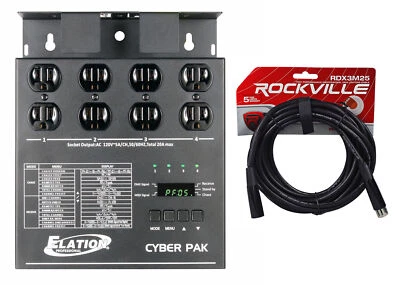 Elation ADJ CYBER PACK 4-Channel Dimmer/MIDI DMX Controller Power Pack + Cable - Image 1 of 4