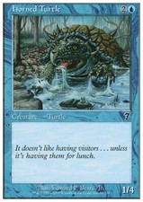 Magic the Gathering MTG Horned Turtle (80) Seventh Edition   NM