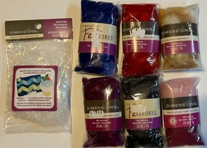 69 piece lot of Dimensions Needle Felting 100% Wool Roving-New - Picture 1 of 7