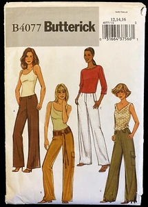 UC Gr. 12 14 16 W 26 1⁄2 - 30 leicht lose sitzende Hose Butterick 4077 Muster Tasche - Bild 1 von 3