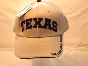 Texas "THE LONE STAR STATE" Embroidered Khaki Ball Cap - New - Picture 1 of 6