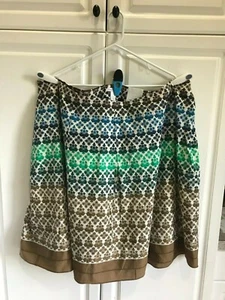 Neu Fashion Bug Damen Rock Übergröße 26 braun/blau/weiß + Designs - Bild 1 von 6