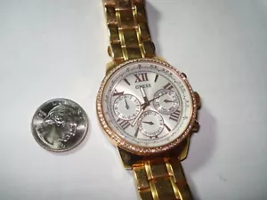 RARE GORGEOUS MEN'S GUESS 3 DIAL CHRONOGRAPH WATCH MILITARY CALENDAR STAINLESS - Picture 1 of 4