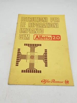 Manuale officina Alfa Romeo Alfetta 2.0 istruzioni per riparazioni impianto GEM. - Immagine 1 di 4