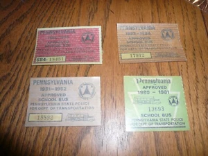 1980-81 81-82 83-84 84-85  Pennsylvania Inspection Sticker Pa Penna School Bus - Picture 1 of 1
