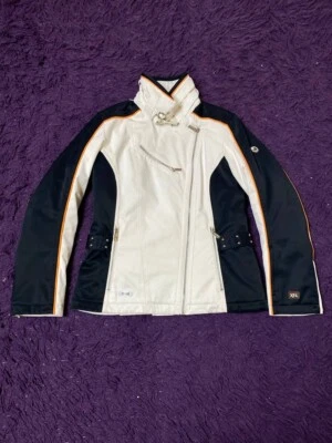Spyder Faded White Full Zip Jacket Women's Size Ladies 12 Coat Spider Ski Sports - Image 1 of 4
