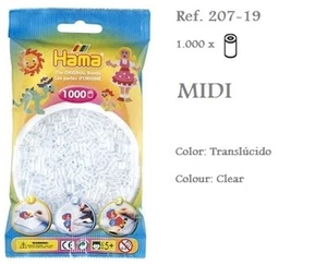 207-19 Hama Beads MIDI 1000x Piezas, color translúcido, translucid colour - Imagen 1 de 1