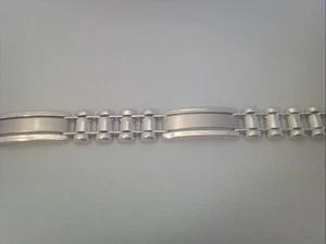 WHITE GOLD BRACELET 14K  FANCY LINK  MEN'S FREE SHIPPING 19.2 GR  NEW  - Picture 1 of 3