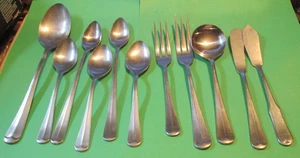 Vintage Rogers Co Jefferson Manor Spoons FORK KNIVES 10 PC Stainless Steel Korea - Picture 1 of 4