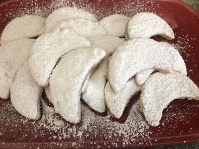 Galletas checas de media luna de almendra * Mandlové Půlměsícové Sušenky * Galletas de Navidad Foto 1 de 4