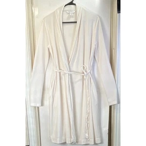 Athleta Mujer XS Blanco Forro Bata Bolsillos Mangas Largas Cómoda - Imagen 1 de 7