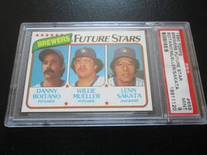 SAKATA BOITANO MUELLER 1980 TOPPS BREWERS FUTURE STARS CARD # 668 PSA 9 OTTIME CONDIZIONI - Foto 1 di 3