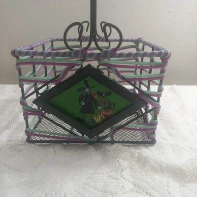 Decorative Halloween Square Witch’s  Basket Trick Or Treat Container Home Decor  - Imagem 1 de 4