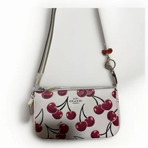 NWT Coach Nolita 19 With Cherry Print + Free Chain - Picture 1 of 5