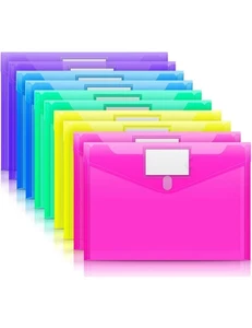 70 PCS Plastic File Folders Envelopes for Documents, School Office Reusable - Picture 1 of 13