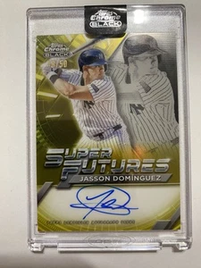 2025 Topps Chrome Black - Auto Jasson Dominguez #CBA-JD Gold Refractor /50 - Picture 1 of 1