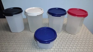 Set of 5 Tupperware Modular Mates Storage Containers 1606 and 1605 w/Lids - Picture 1 of 5