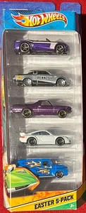 HOT WHEELS EASTER 5-PACK EXCLUSIVE #V3846 PORSCHE, CAMARO. SEE COMBINED OFFERS - Picture 1 of 2