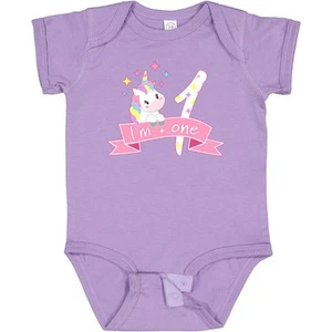 Inktastic I'm One- Cute Unicorn 1st Birthday Baby Bodysuit Birthdays First 1 Old - Picture 1 of 9