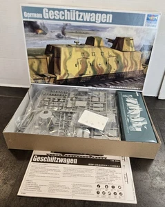 UNUSED TRUMPETER GERMAN ARMY GESCHUTZWAGEN RAILCAR MODEL KIT 01509 * 1/35 SCALE - Picture 1 of 7
