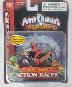 Power Rangers Ninja Storm Action Racer Figure & Tsunami Cycle 2003 - Imagen 1 de 4