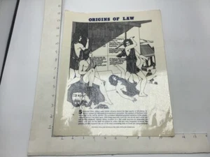 Original 1974 Poster: ORIGINS OF LAW - ATHENIAN 1000 LAWGIVERS - J Weston Walch  - Picture 1 of 3