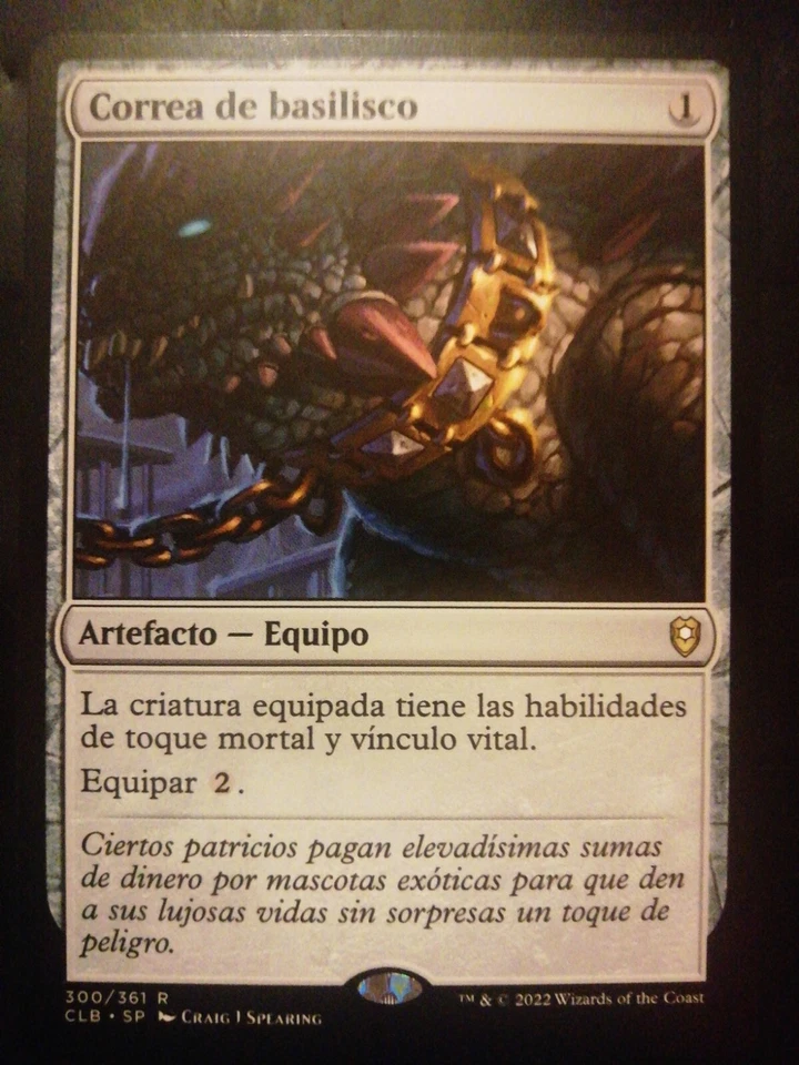 MTG BASILISK COLLAR / CORREA DE BASILISCO - CLB - SPANISH NEAR MINT  - Imagen 1 de 1