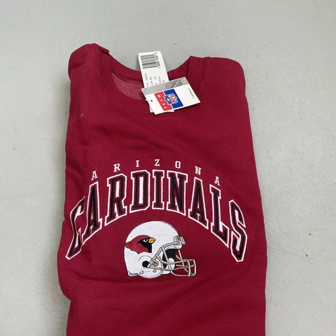 NOS VTG Pro Player 90s Mens XXL Arizona Cardinals NFL Football Red Sweatshirt Cover