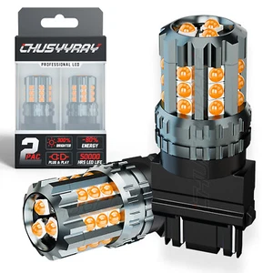 For Ford	Taurus	2005-2019 Turn Signal Light bulb 3157 LED Amber 24pcs 3030smd - Picture 1 of 10