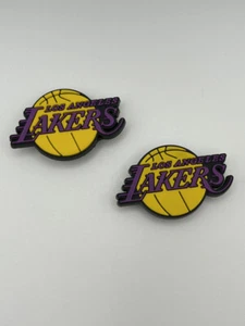 NBA LA Lakers Basketball Team For Crocs Shoe Charms - 2 Pieces - Picture 1 of 1