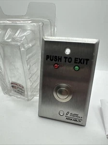 Asa Abloy TS-10 Push To Exit Metall Anti-Vandalismus Knopf Wandplatte Neu - Bild 1 von 10