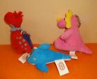Dr. Oetker Stuffed Toy Keyring Red Dragon, Pink Dino and Blue Fish Keychain