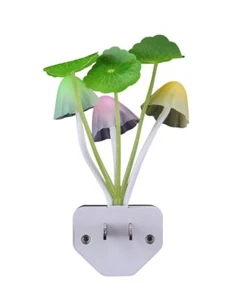 LED Colorful Mushroom Night Lamp Sensor Control Home Bedside Wall Light - Picture 1 of 9