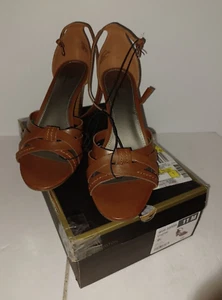 Brown Shoes Size 11M Chunky Heel w/ Ankle Straps New Worthington WOR BARRA - Picture 1 of 11