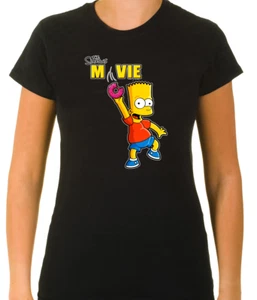 The Simpsons Movie Bart Simpson Figure, Short Sleeve T Shirt Women G557 - Picture 1 of 5