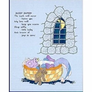KUSTOM KRAFTS SLEEPING SAFELY CROSS STITCH PATTERN - Picture 1 of 1