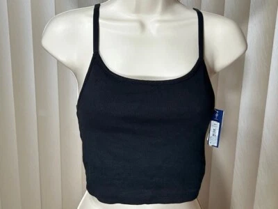 Bralette recortado inalámbrico Gap M Pullover sujetador elástico negro GapBody 4500547936 Foto 1 de 4