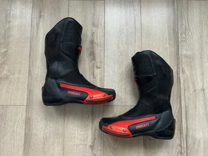 Mens Puma Ducati Daesmo Racing Moto Boots Shoes Leather Size 41 26 cm US 8 UK 7 - Picture 1 of 12