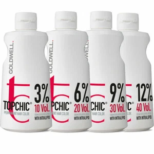 Goldwell Topchic Lotion Developer Peroxide 3% / 6% / 9% / 12% - 1000ml OLD - Picture 1 of 9