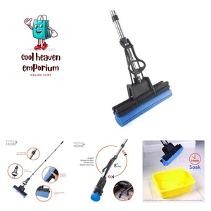 PVA Sponge Roller Mop - 11" Quadruple Roller All Purpose Floor Cleaner - Picture 1 of 8