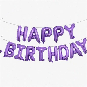 "Colorful Celebration Balloons - 16" Happy Birthday Party Decorations in White, - Picture 1 of 5